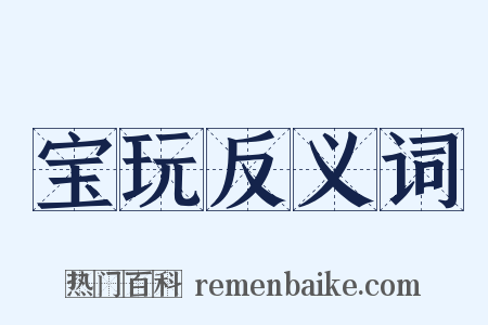 宝玩反义词是什么意思的图片